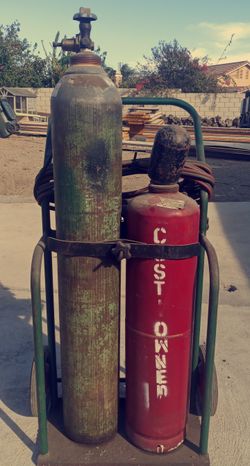 Un tanque de soldadura de autogena