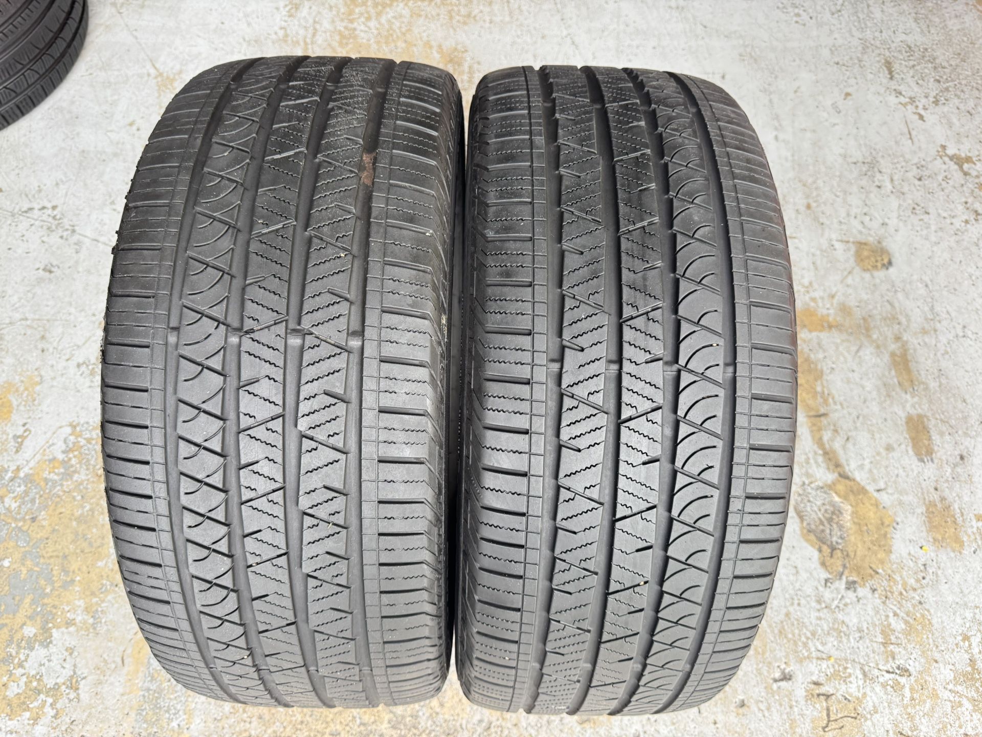 Two Premium Tires 275/45/20 Continental Cross Contact LX Sport With 70% Left Excellent Pair