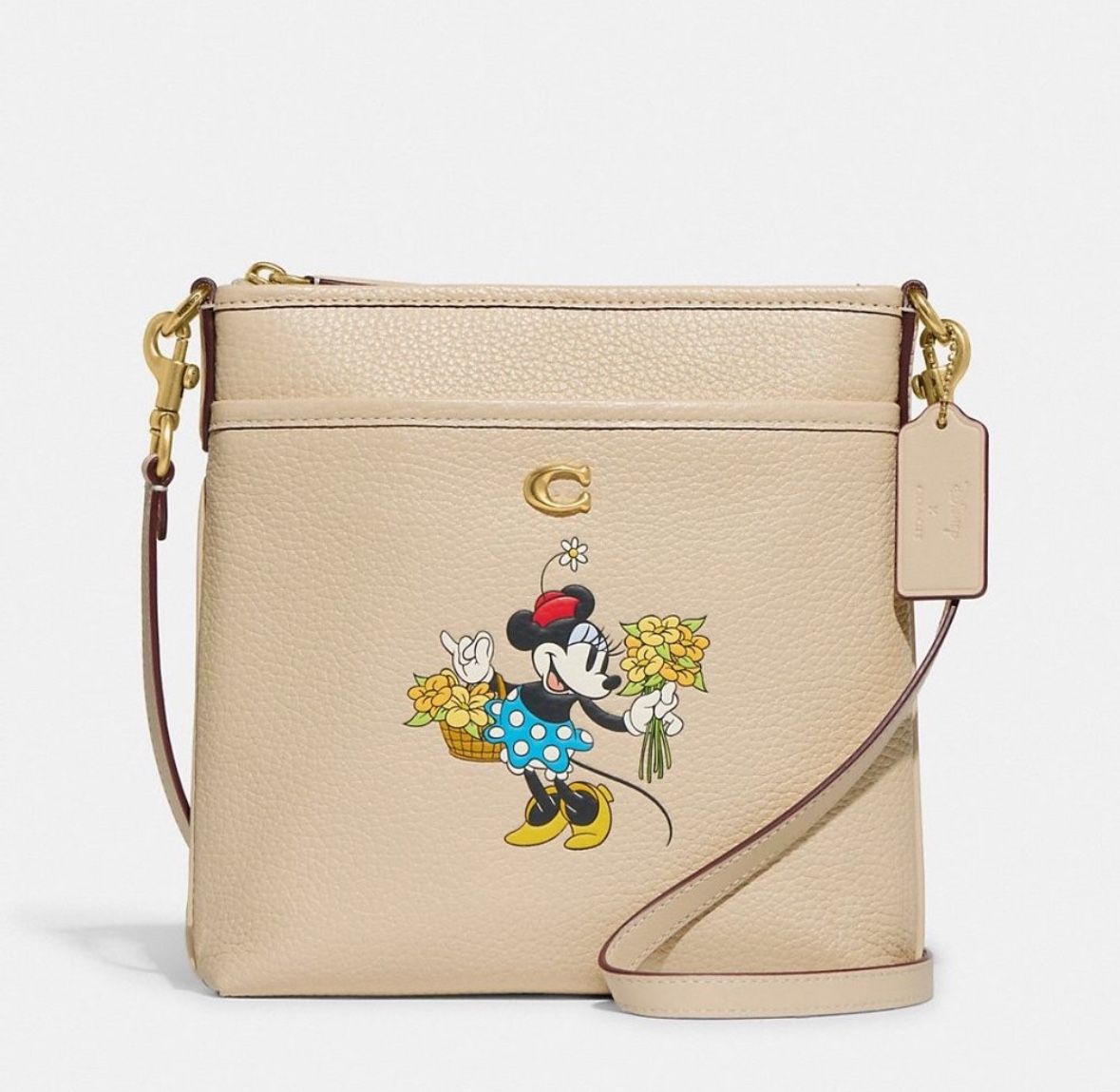 Disney X Coach Kitt Messenger Crossbody In Regenerative Leather With Minnie Mouse