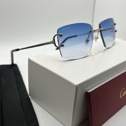Cartier Big C Platinum/Blue Wire Glasses PRICE FIRM