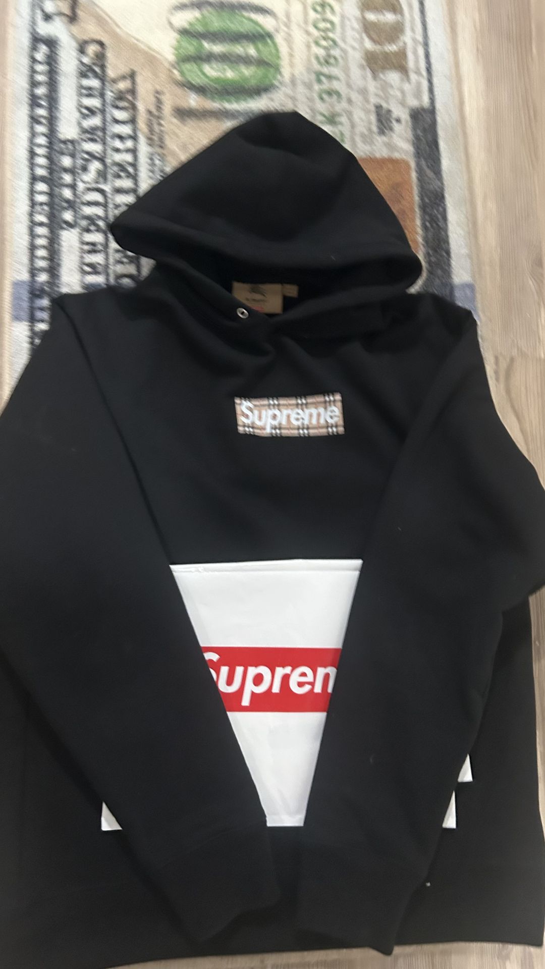 Burberry X Supreme collaboration Hoodie.