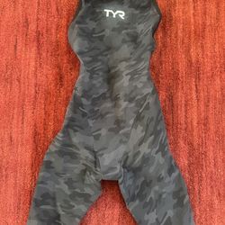 TYR VENZO TECHSUIT SZ 24 Womens Swim Suit Black SM