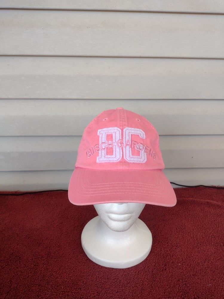 Busch Gardens Pink Retro Tourist Strapback Baseball Cap Hat