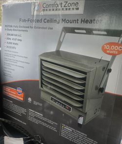 Garage heater with remote electric