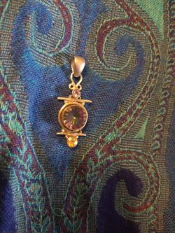 sterling silver pendant mystic topaz amethyst citrine