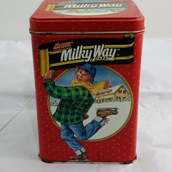 Vintage 1991 Mars Milky Way Dark Bars Candy Collectible CHRISTMAS HOLIDAY TIN!