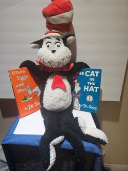 Vintage Dr. Seuss Cat in the Hat plush stuffed animal