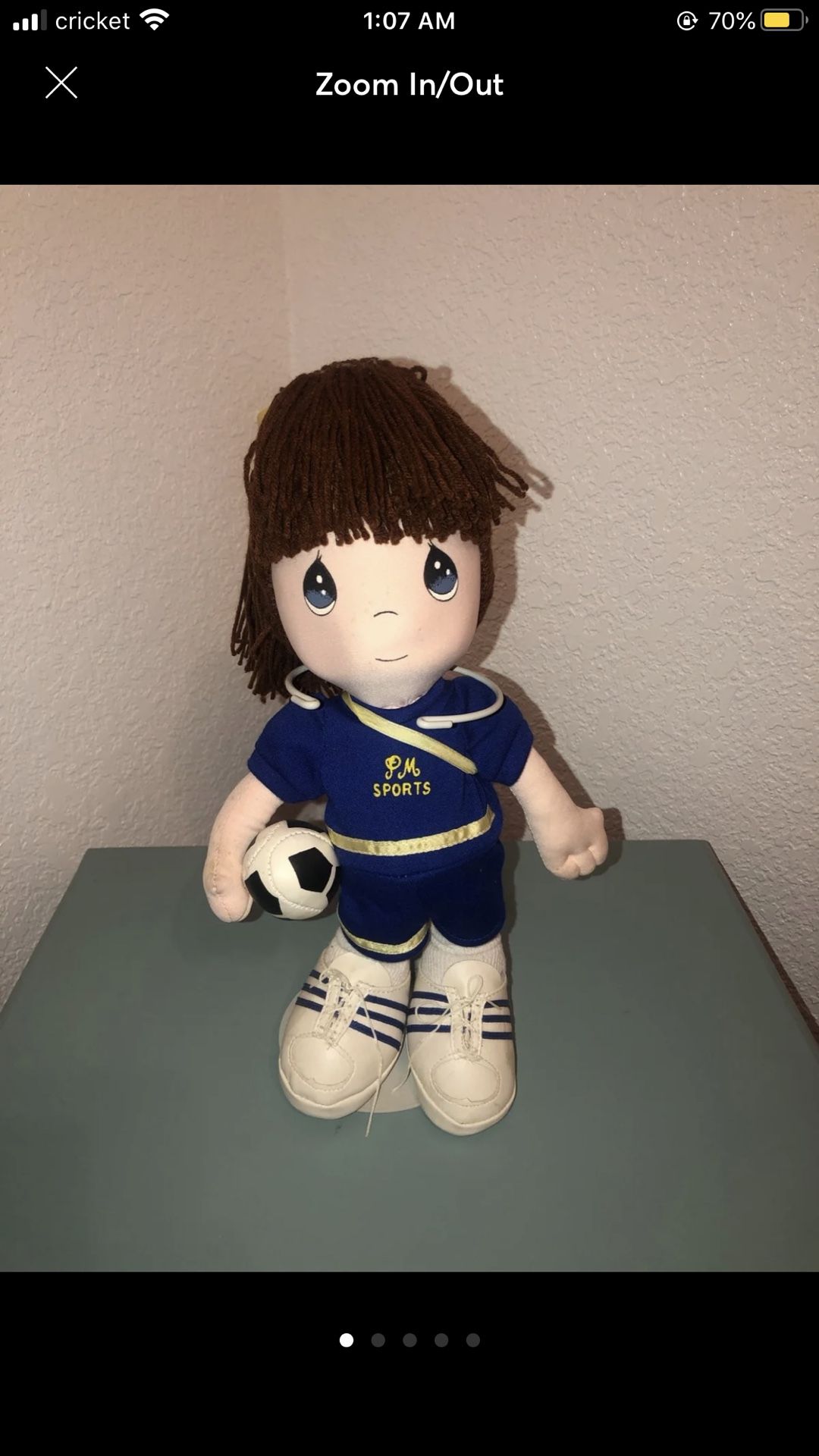 Precious moments soccer doll