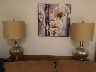 Pair of Mercury Glass Table Lamps