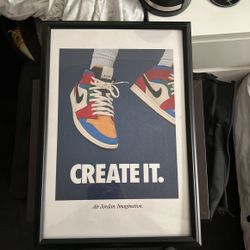 Poster And Frame Jordan 1 