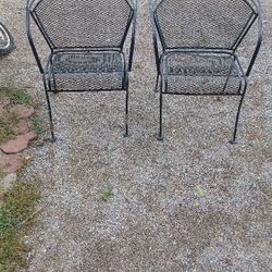 2 Iron Chairs $50