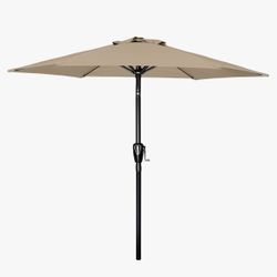 9' Patio Umbrella Outdoor  Yard Umbrella with Push Button Tilt/Crank