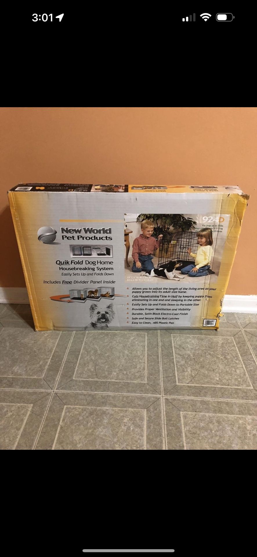 pet products quick fold pet cage. brand new