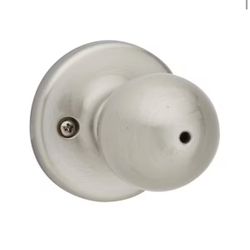 Kwikset Polo Satin Nickel Bed/Bath Door Knob Featuring Microban Antimicrobial Technology @U6-902