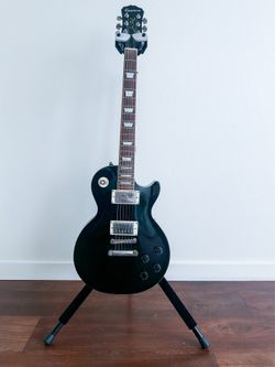 Epiphone Les Paul Standard Ebony Electric Guitar, Grover Tuners