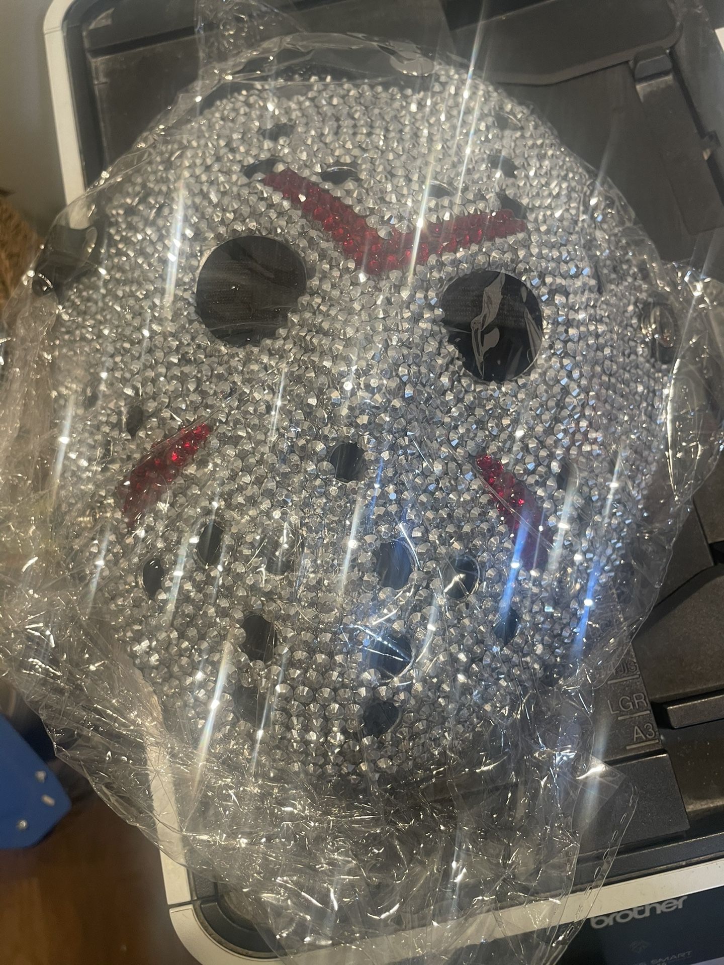 Jason Friday 13th rhinestone mask New Adult 