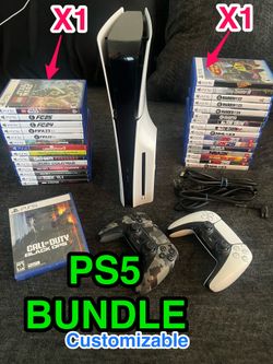 Sony PS5 Console SLIM Bundle 1TB controllers Playstation 5 Console Edition DualSense Controller Call of Duty Black Ops 7 MW2 Resident Evil FIFA FC25 2