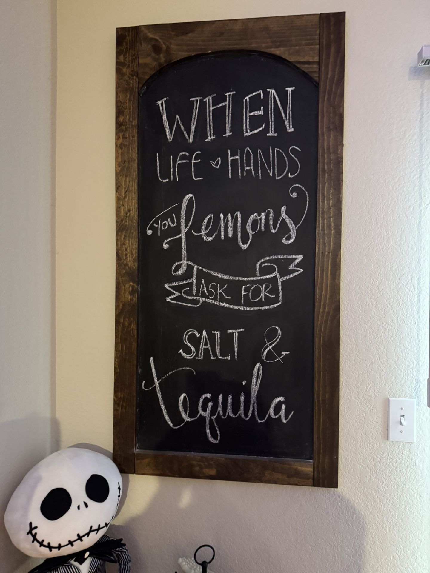 Chalkboard Sign With Wood Frame