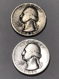 Lot of Two (2) 1942 Washington Quarters