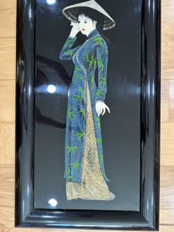 Lacquer on Wooden Frame Artwork