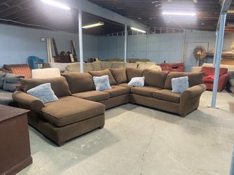 FREE delivery - XLarge Extremely Comfy Sectional Couches Sofa Set, Brown 