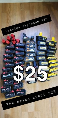 Milwaukee dewalt ridgid snap on makita battery