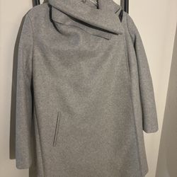 NWT AllSaints Size 0 Gray Wool Blend Coat