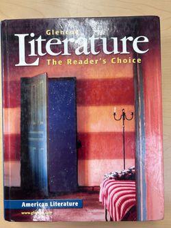 American literature English textbook; Glencoe “The Reader’s Choice”