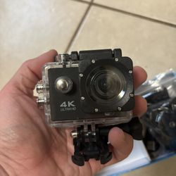 Action Camera With Waterproof Case 