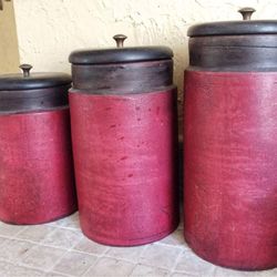 Rustic Ceramic Canisters