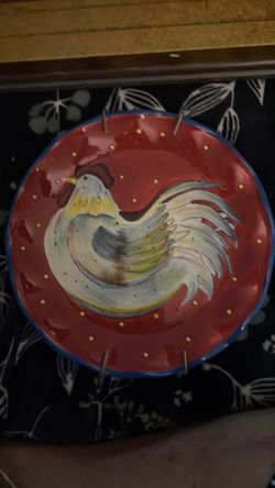 “Country Collage” Earthenware Ceramic Decorative Plate