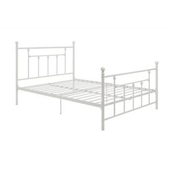 New Full Size Bed Frame-White Metal