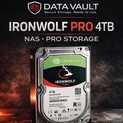Seagate IronWolf Pro 4TB NAS Hard Drive 3.5” - SATA Tested Ready