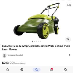 Sun Joe 14 In. 12 Amp Corded Electric Walk Behind Push Lawn Mower