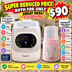 Pingyushi Baby Bottle Washer, Sterilizer & Dryer – $120