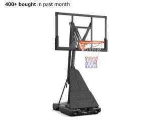 New in the box Yohood Basketball Hoop Outdoor Portable 44/48 Inch Backboard, 10ft Quickly Adjustable Basketball Goal System with Wheels for Court/Back