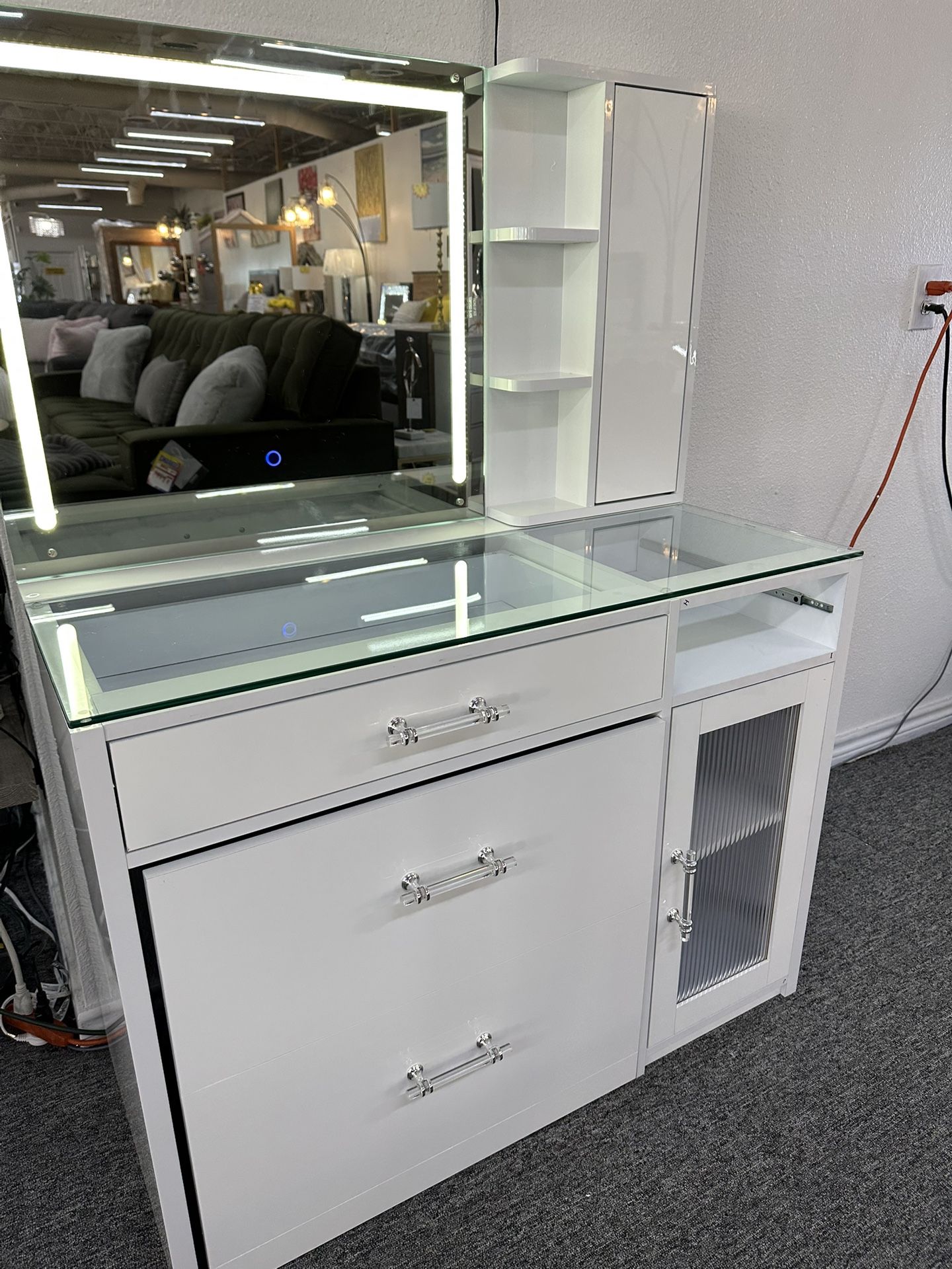 Small Vanity With Built In Stool