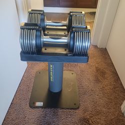 2 Adjustable Dumbells  10 - 50 Lbs