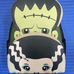 Loungefly Universal Studios Monsters Frankenstein and Bride Halloween Mini Backpack - NWT 