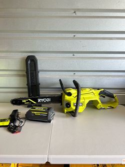 Ryobi 40V HP Brushless 16 in. Battery Chainsaw with 4.0 Ah Battery and Charger