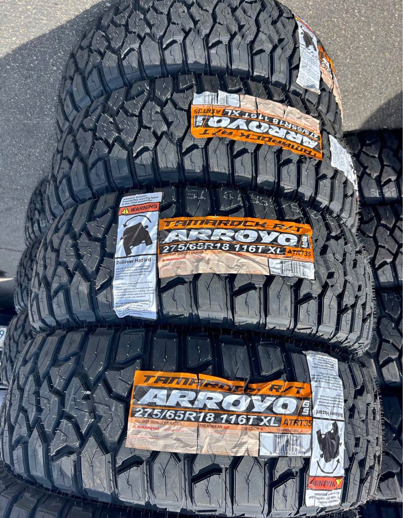 275/65/18 Arroyo Tires Nueva Con 50,000 Millas De Garantía