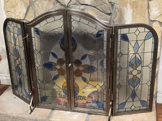 Fireplace Screen With Doors And Moveable Wings 