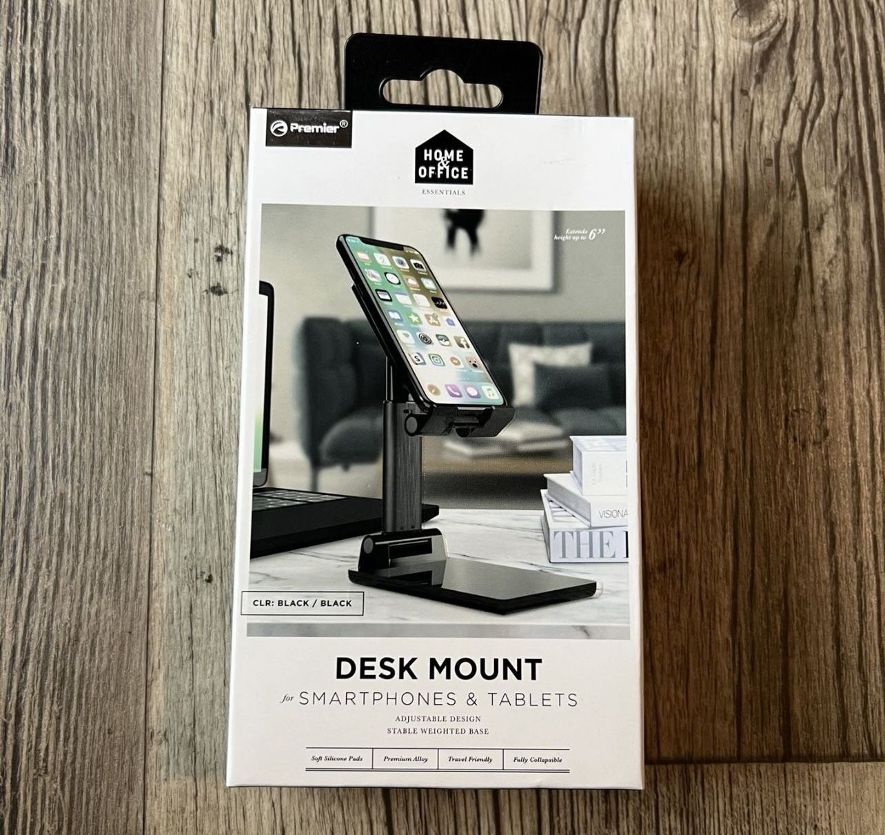 Smartphone Stand Tablet Desk Mount Holder BLACK