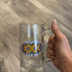 Super Bowl XXX Rocks Glass and Beer Mug