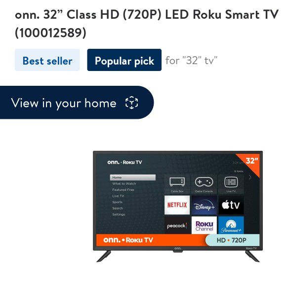 Onn 32" Smart Roku TV