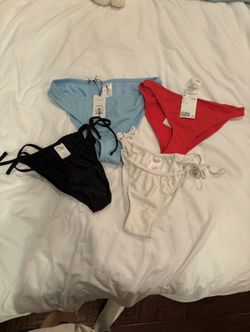 Four bikini bottoms