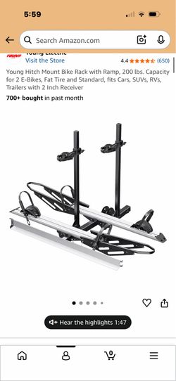 Young hitch mountEZ fold bike rack with ramp