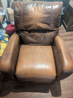 Brown Leather Recliner Chair