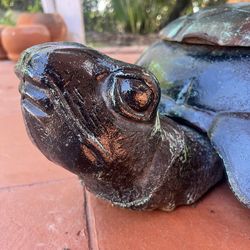 Antique Cast Iron Turtle  Sculpture