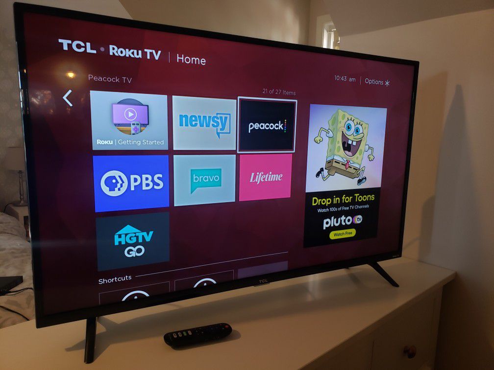 TCL 43" ROKU TV w/ 4k less than a year old